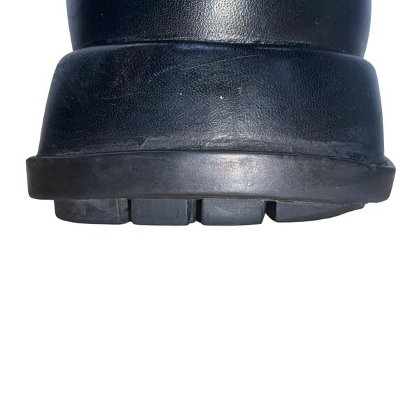 Air Jordan Men’s Black Leather Mid-Top Strapped Two3 Da’Catti Biker Boots Sz 12 - Picture 12 of 14